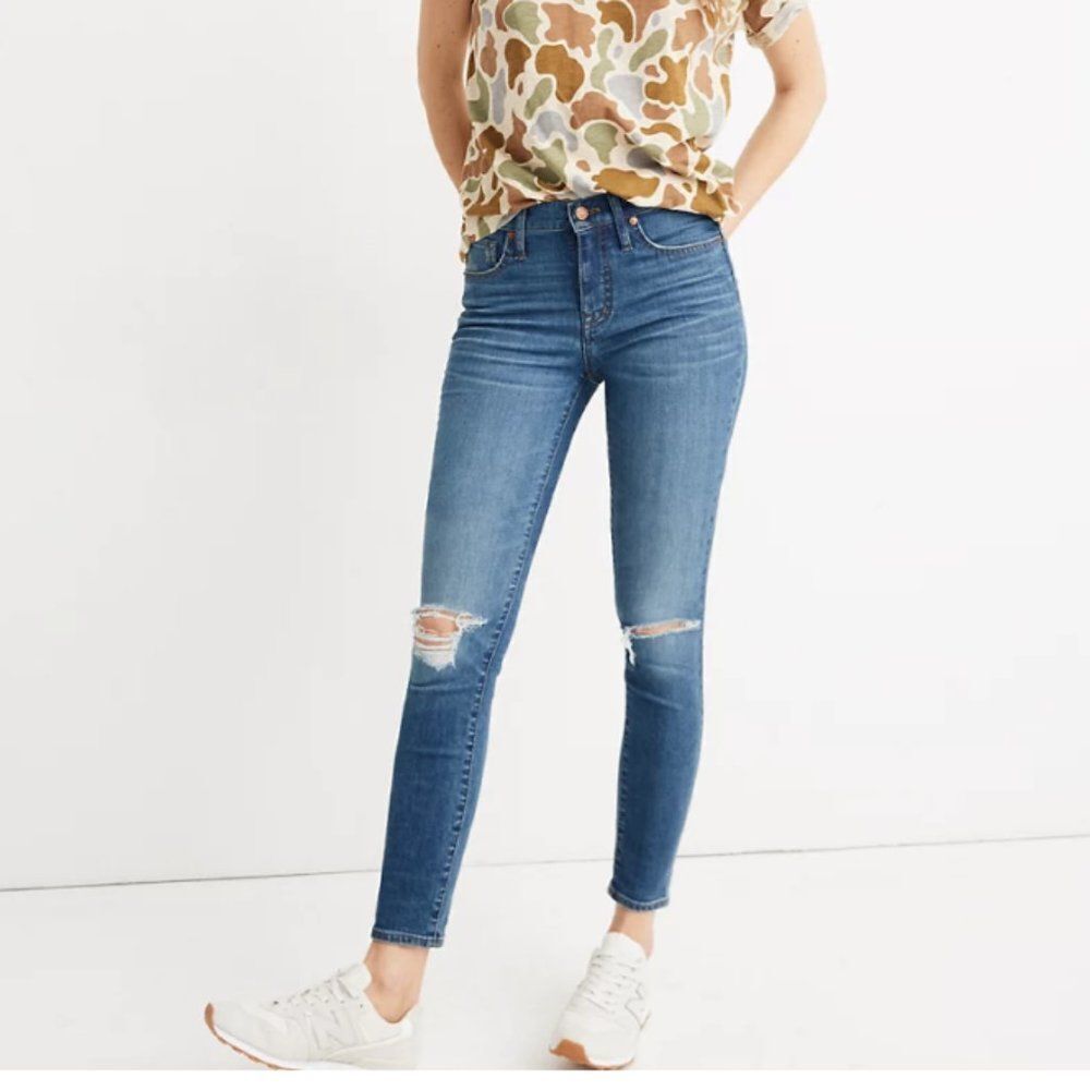Madewell Petite 9" Mid-Rise Skinny Crop Jeans